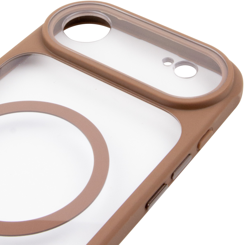 Чехол TPU+PC GETMAN Moon Clear with MagSafe для Apple iPhone 17 Air (6.5"), Brown 3, TPU+PC, купить оптом с доставкой