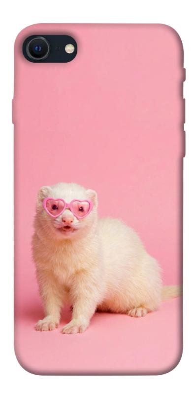 Чехол itsPrint Белый хорёк для Apple iPhone SE (2020), животные, купить оптом с доставкой