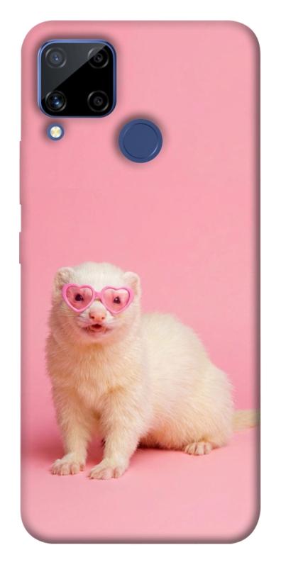 Чехол itsPrint Белый хорёк для Realme C15, животные, купить оптом с доставкой