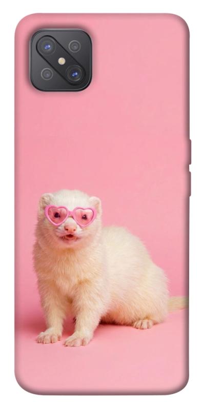 Чехол itsPrint Белый хорёк для Oppo A92s, животные, купить оптом с доставкой
