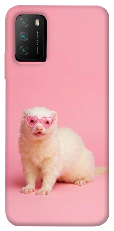 Чехол itsPrint Белый хорёк для Xiaomi Poco M3, животные, купить оптом с доставкой