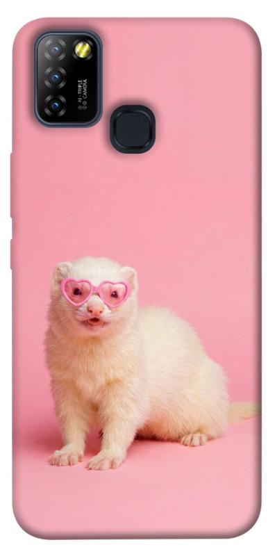 Чехол itsPrint Белый хорёк для Infinix Hot 10 Lite, животные, купить оптом с доставкой