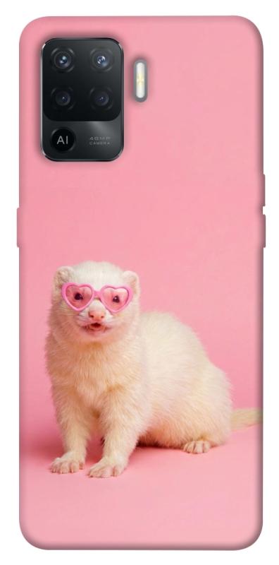 Чехол itsPrint Белый хорёк для Oppo Reno 5 Lite, животные, купить оптом с доставкой