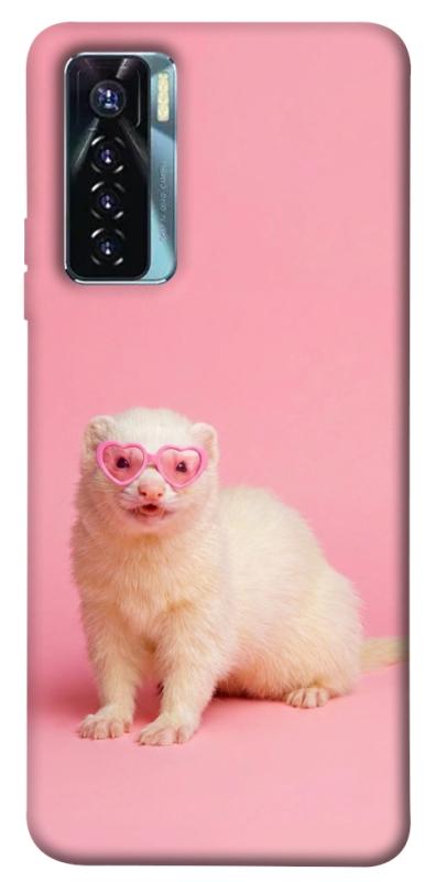 Чехол itsPrint Белый хорёк для TECNO Camon 17 Pro, животные, купить оптом с доставкой
