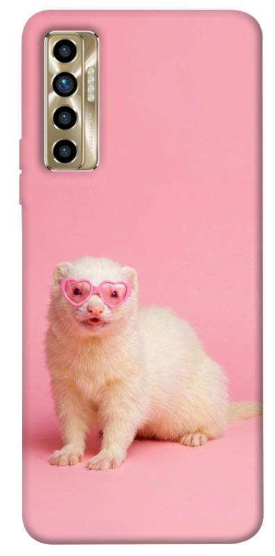 Чехол itsPrint Белый хорёк для TECNO Camon 17P, животные, купить оптом с доставкой