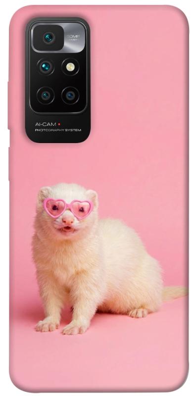 Чехол itsPrint Белый хорёк для Xiaomi Redmi 10, животные, купить оптом с доставкой