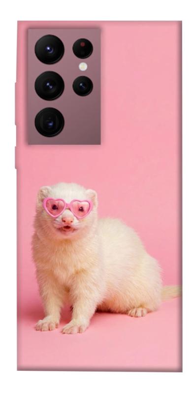 Чехол itsPrint Белый хорёк для Samsung Galaxy S22 Ultra, животные, купить оптом с доставкой