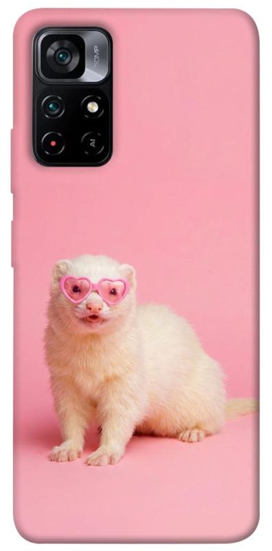Чехол itsPrint Белый хорёк для Xiaomi Poco M4 Pro 5G, животные, купить оптом с доставкой