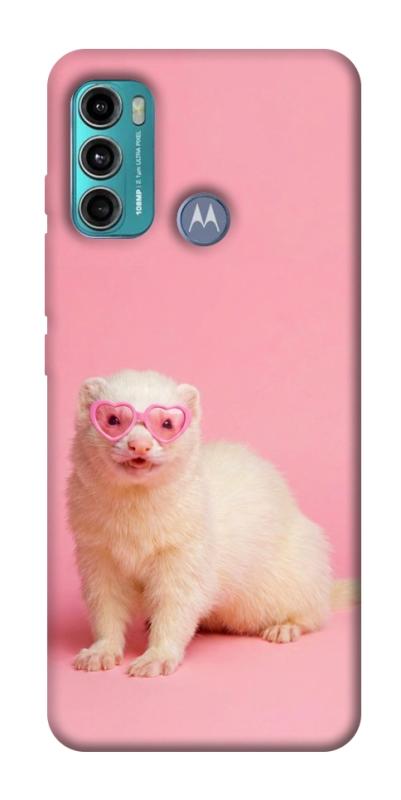 Чохол itsPrint Білий тхір для Motorola Moto G60, тварини, купити оптом з доставкою