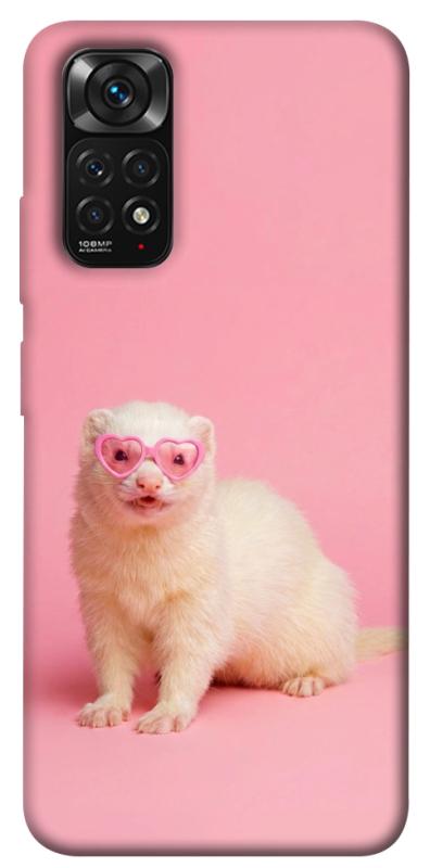 Чехол itsPrint Белый хорёк для Xiaomi Redmi Note 11 (Global) / Note 11S, животные, купить оптом с доставкой
