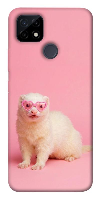 Чехол itsPrint Белый хорёк для Realme C12, животные, купить оптом с доставкой