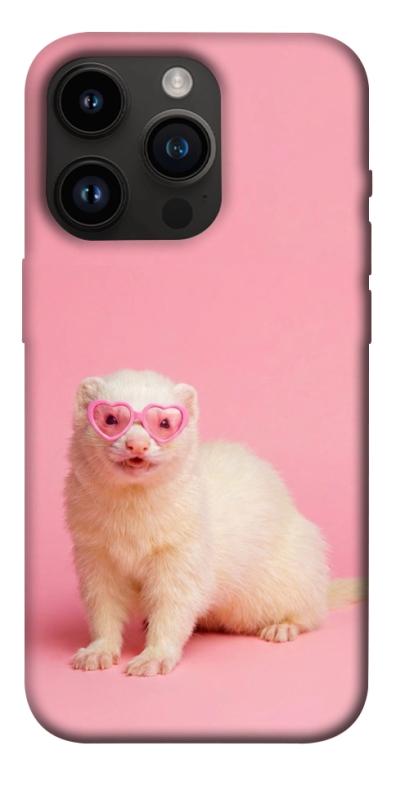 Чехол itsPrint Белый хорёк для Apple iPhone 14 Pro (6.1"), животные, купить оптом с доставкой