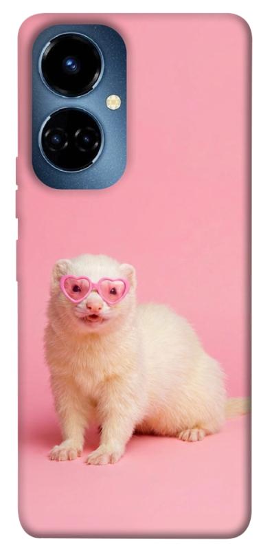 Чехол itsPrint Белый хорёк для TECNO Camon 19 (CI6n) / 19 Pro (CI8n), животные, купить оптом с доставкой