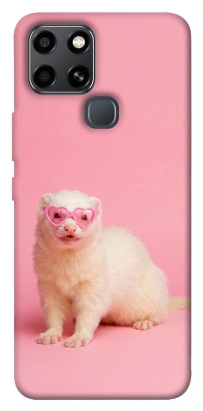 Чехол itsPrint Белый хорёк для Infinix Smart 6, животные, купить оптом с доставкой