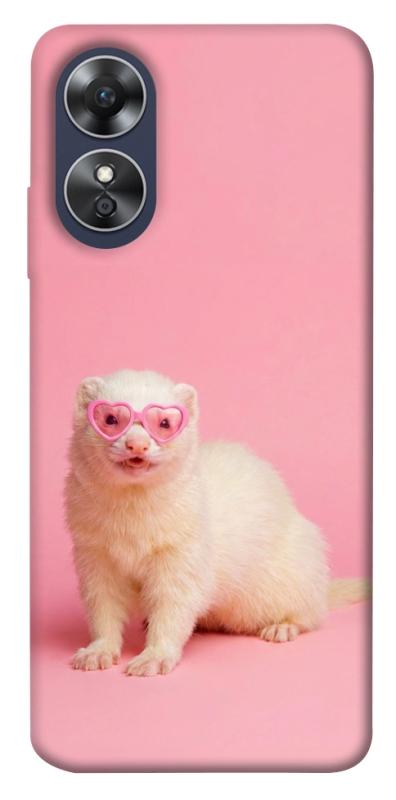 Чехол itsPrint Белый хорёк для Oppo A17, животные, купить оптом с доставкой