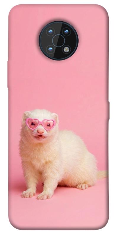 Чехол itsPrint Белый хорёк для Nokia G50, животные, купить оптом с доставкой