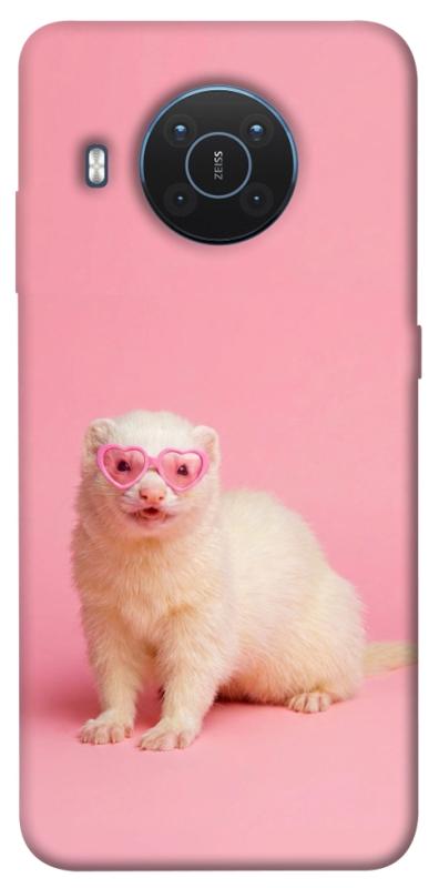 Чехол itsPrint Белый хорёк для Nokia X10 / X20, животные, купить оптом с доставкой