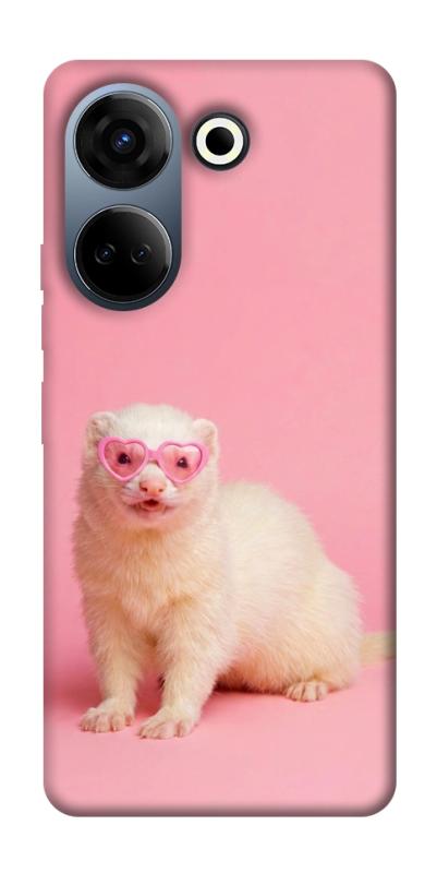 Чехол itsPrint Белый хорёк для TECNO Camon 20 Pro (CK7n), животные, купить оптом с доставкой