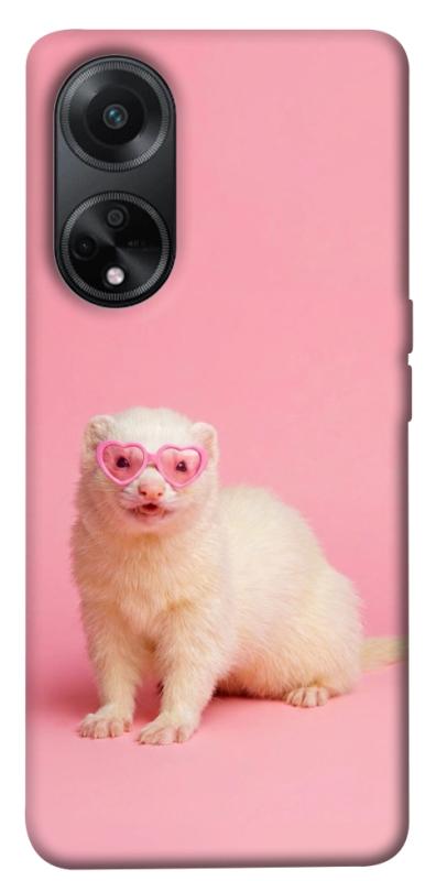 Чехол itsPrint Белый хорёк для Oppo A58 4G, животные, купить оптом с доставкой