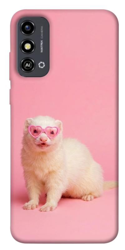 Чехол itsPrint Белый хорёк для ZTE Blade A53, животные, купить оптом с доставкой