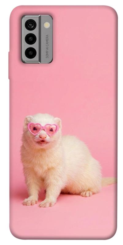 Чехол itsPrint Белый хорёк для Nokia G22, животные, купить оптом с доставкой