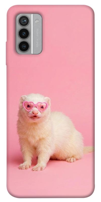 Чехол itsPrint Белый хорёк для Nokia G42, животные, купить оптом с доставкой