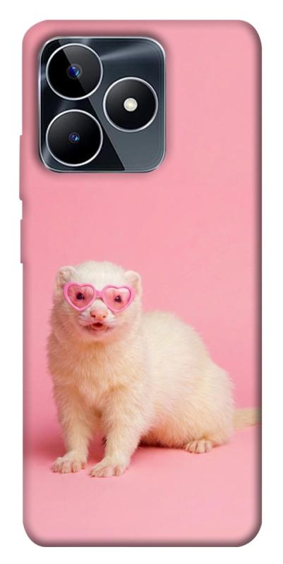 Чехол itsPrint Белый хорёк для Realme C53, животные, купить оптом с доставкой