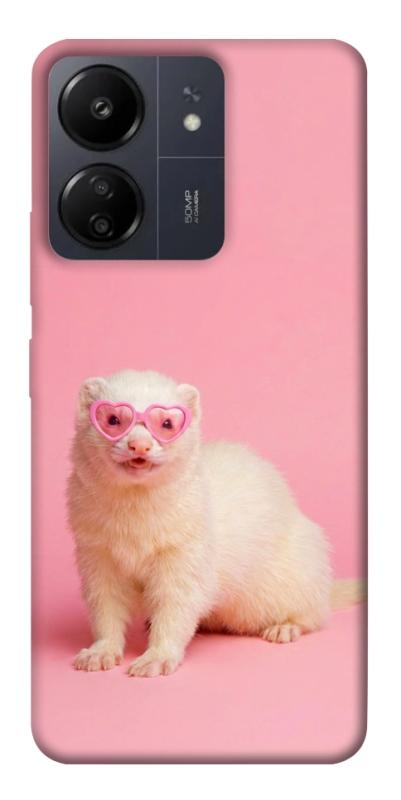 Чехол itsPrint Белый хорёк для Xiaomi Redmi 13C, животные, купить оптом с доставкой