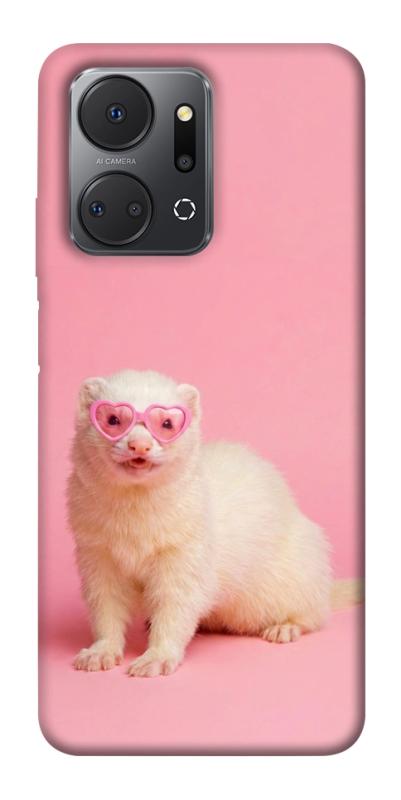 Чехол itsPrint Белый хорёк для Huawei Honor X7a, животные, купить оптом с доставкой