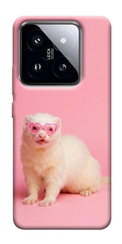 Чохол itsPrint Білий тхір для Xiaomi 14 Pro, тварини, купити оптом з доставкою
