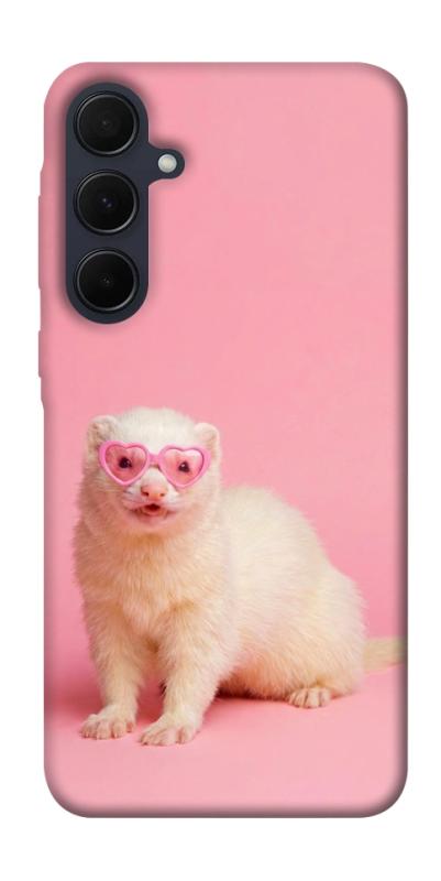 Чехол itsPrint Белый хорёк для Samsung Galaxy A35, животные, купить оптом с доставкой