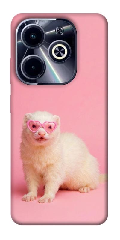 Чехол itsPrint Белый хорёк для Infinix Hot 40i, животные, купить оптом с доставкой