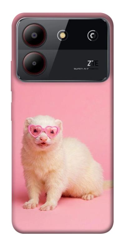 Чехол itsPrint Белый хорёк для ZTE Blade A54 4G, животные, купить оптом с доставкой
