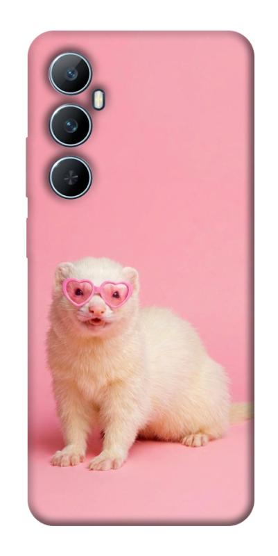Чехол itsPrint Белый хорёк для Realme C65 4G, животные, купить оптом с доставкой