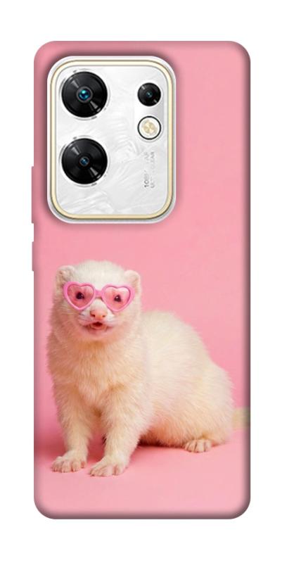 Чехол itsPrint Белый хорёк для Infinix Zero 30 4G, животные, купить оптом с доставкой