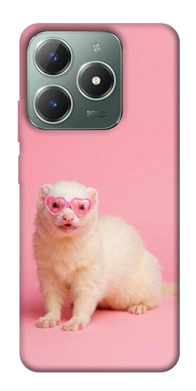 Чехол itsPrint Белый хорёк для Realme C61 4G, животные, купить оптом с доставкой