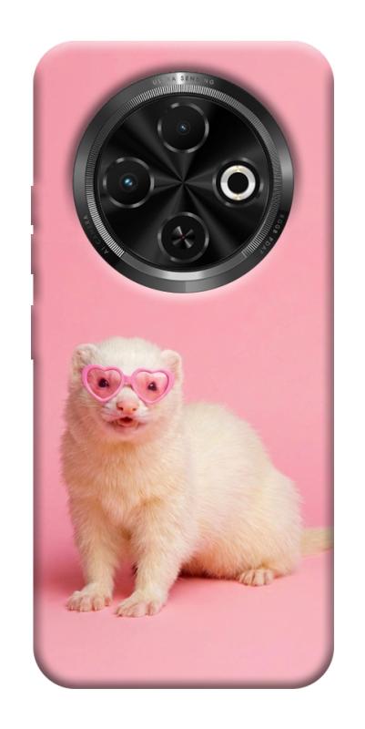 Чохол itsPrint Білий тхір для TECNO Spark 30C, тварини, купити оптом з доставкою