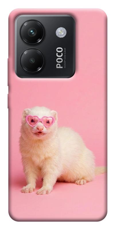 Чехол itsPrint Белый хорёк для Xiaomi Poco M7 Pro 5G, животные, купить оптом с доставкой