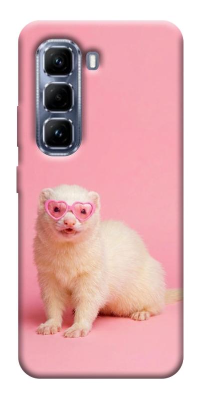 Чехол itsPrint Белый хорёк для Infinix Hot 50 Pro, животные, купить оптом с доставкой