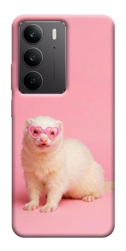 Чехол itsPrint Белый хорёк для Realme C75, животные, купить оптом с доставкой
