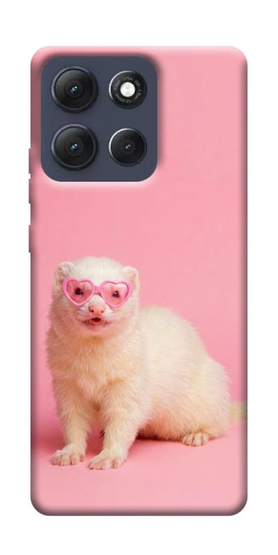 Чехол itsPrint Белый хорёк для Motorola Moto G86 Power, животные, купить оптом с доставкой
