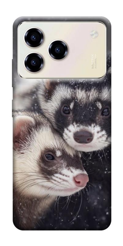 Чехол itsPrint Хорьки для ZTE Blade A76, животные, купить оптом с доставкой