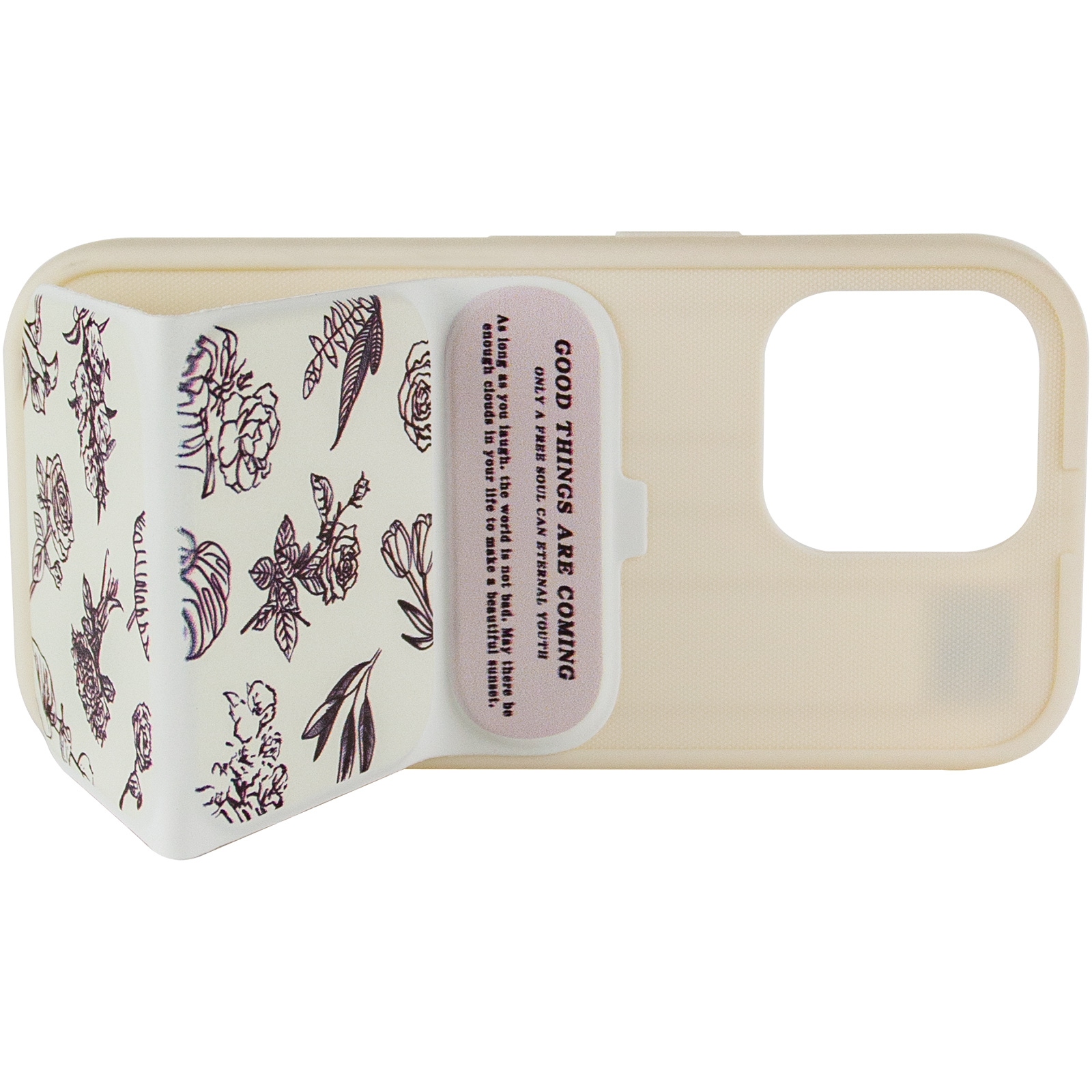 Чохол TPU Panel Stand для Apple iPhone 15 Pro (6.1"), Floral Sketch 4, TPU, купити оптом з доставкою