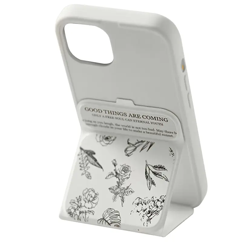 Чехол TPU Panel Stand для Apple iPhone 15 Pro Max (6.7"), Floral Sketch 2, TPU, купить оптом с доставкой