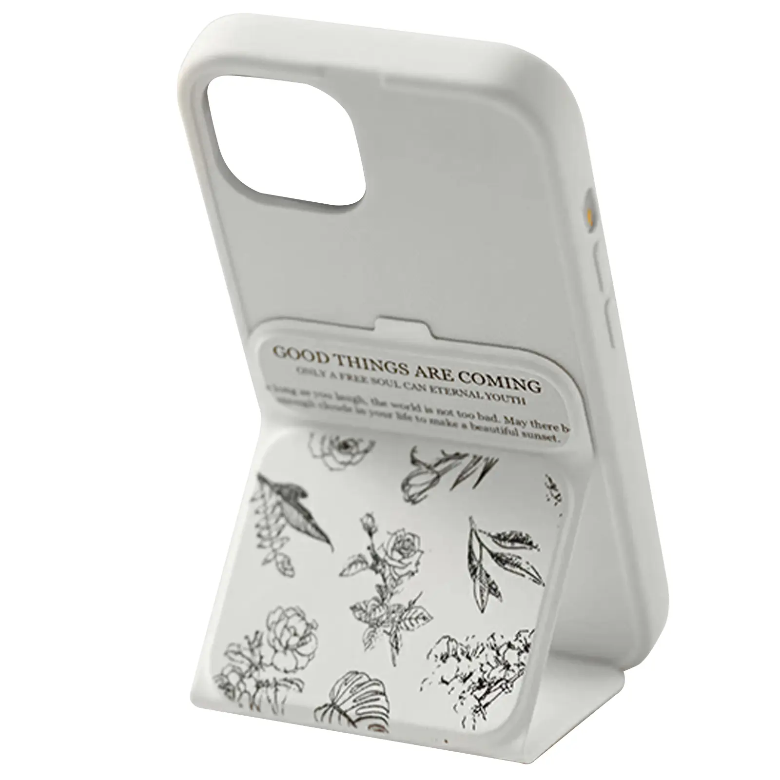 Чехол TPU Panel Stand для Apple iPhone 15 Pro Max (6.7"), Floral Sketch 2, TPU, купить оптом с доставкой