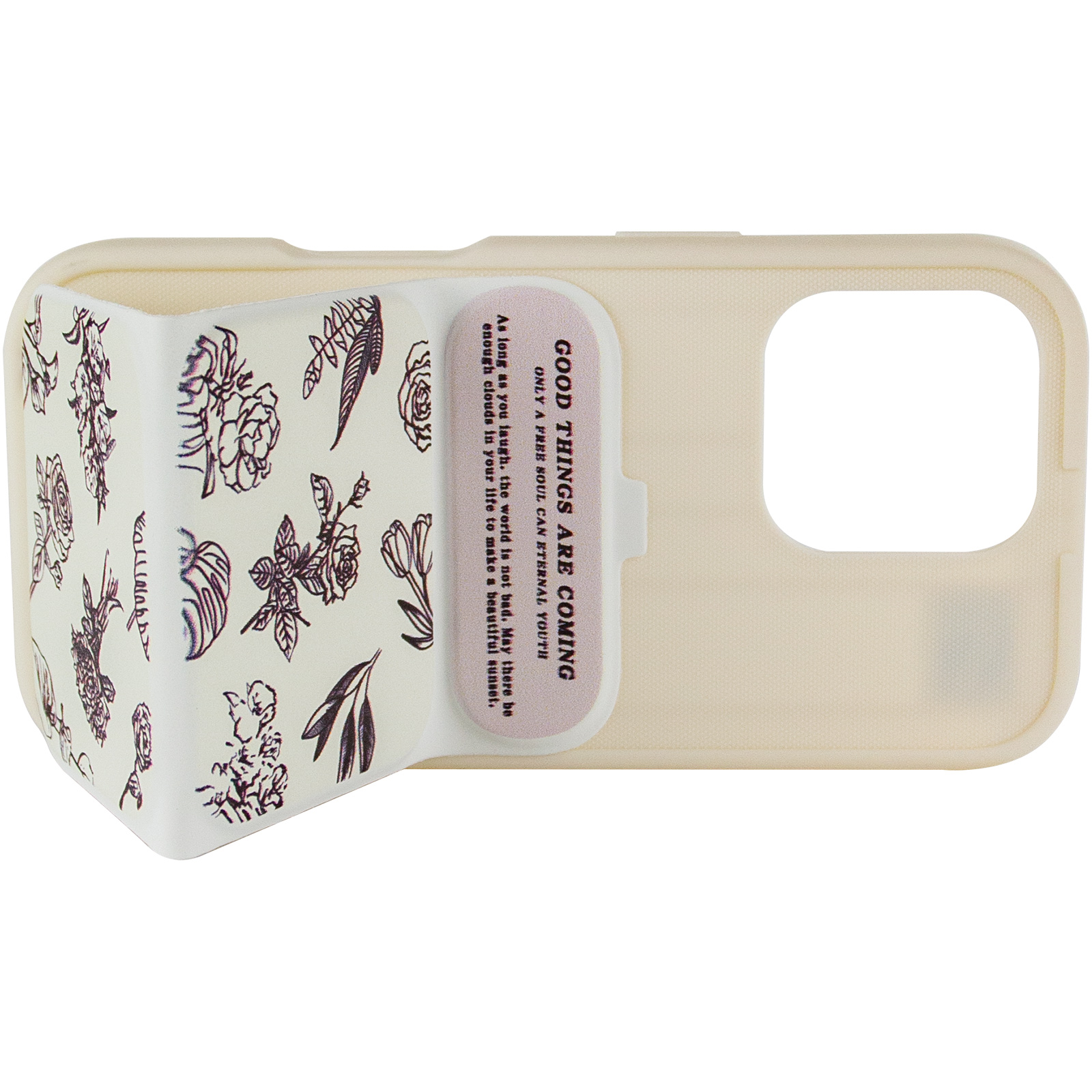 Чохол TPU Panel Stand для Apple iPhone 16 Pro (6.3"), Floral Sketch 4, TPU, купити оптом з доставкою
