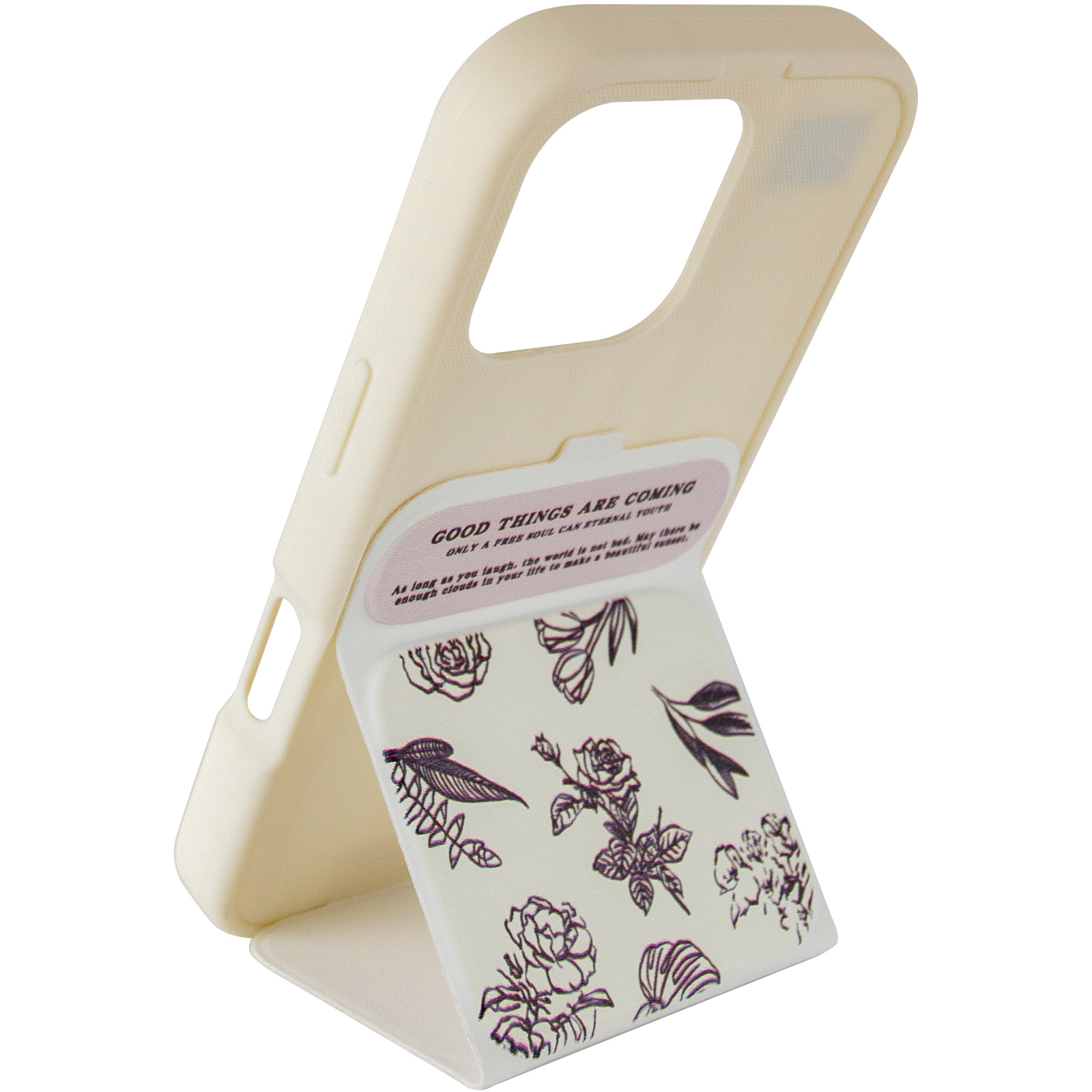 Чохол TPU Panel Stand для Apple iPhone 16 Pro Max (6.9"), Floral Sketch 3, TPU, купити оптом з доставкою