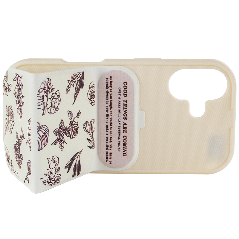 Чохол TPU Panel Stand для Apple iPhone 17 (6.3"), Floral Sketch 4, TPU, купити оптом з доставкою