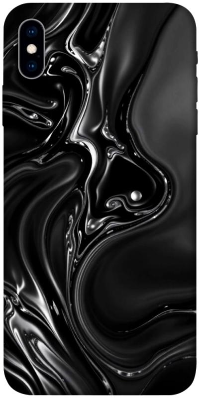 Чехол itsPrint Black Liquid для Apple iPhone X (5.8"), паттерн, купить оптом с доставкой
