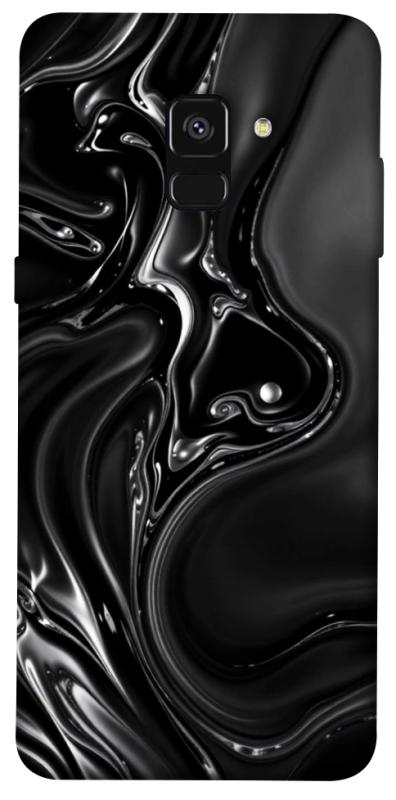 Чехол itsPrint Black Liquid для Samsung A530 Galaxy A8 (2018), паттерн, купить оптом с доставкой
